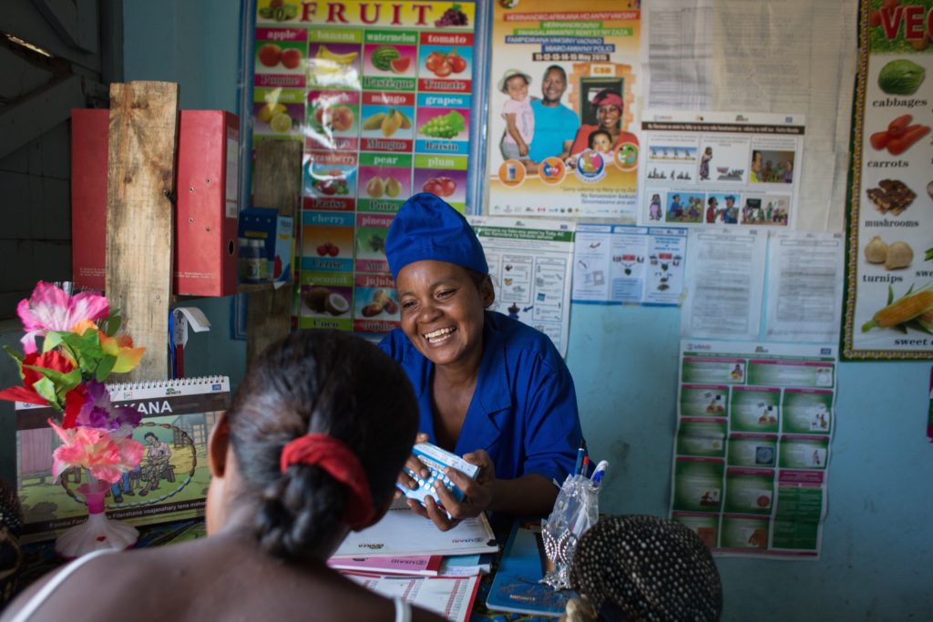 A healthworker in Madagascar