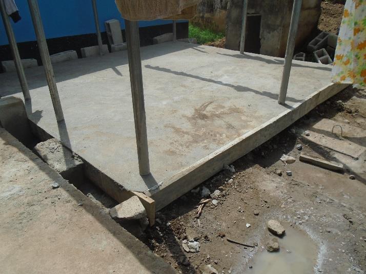 Photo: Incinerator foundation completed in Manthor Dorcas, Nimba (MCSP/Mark Payne)