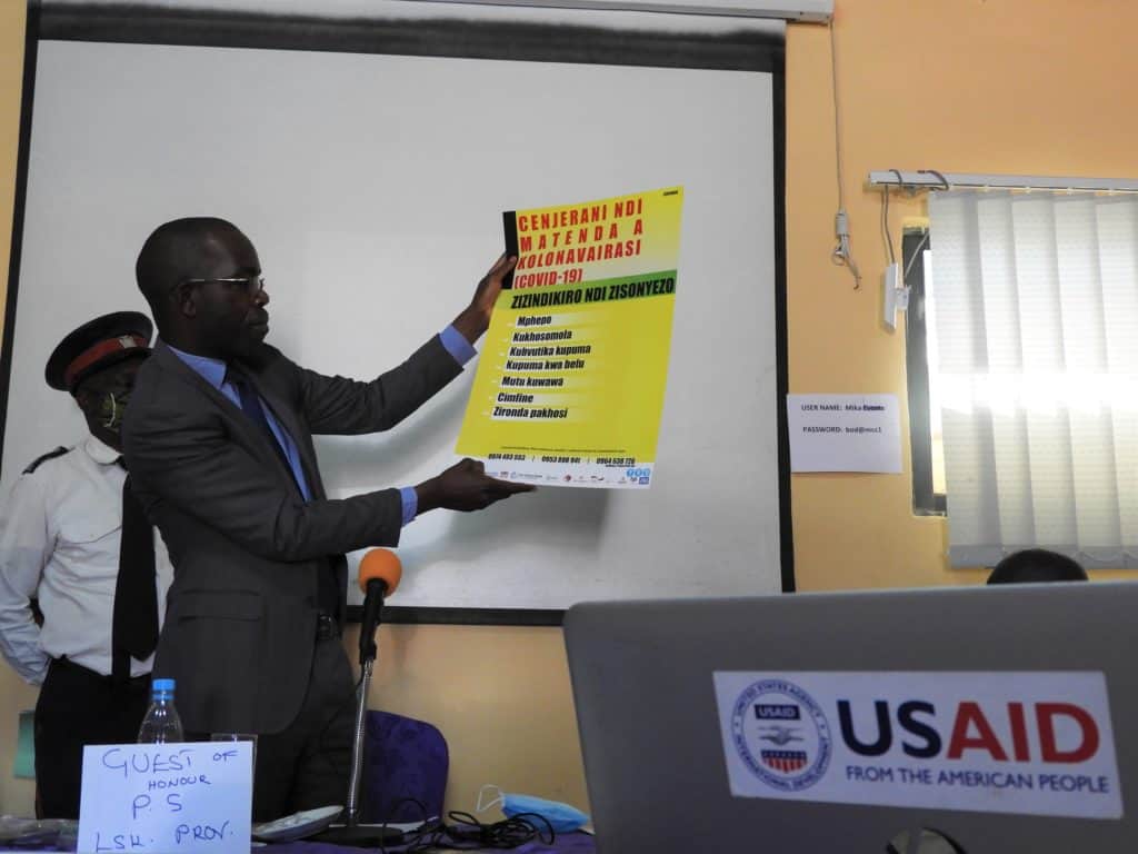JSI's USAID DISCOVER-Health project is working with community chiefs in Zambia to deliver COVID-19 prevention messaging to their communities.