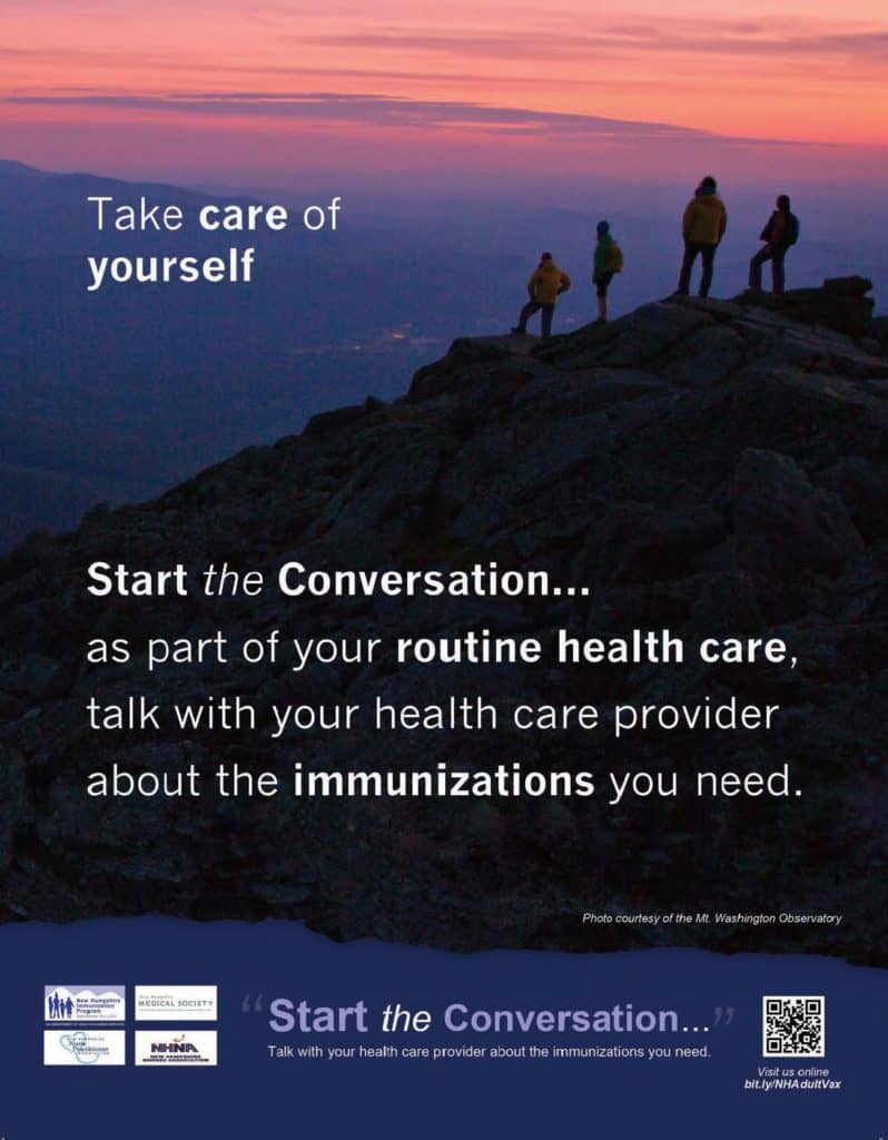 Start the Conversation Campaign Image encourages clients to talk to their health providers about immunization