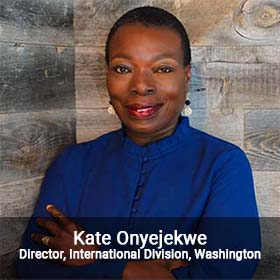 Kate Onyejekwe, Director, International Division, Washington