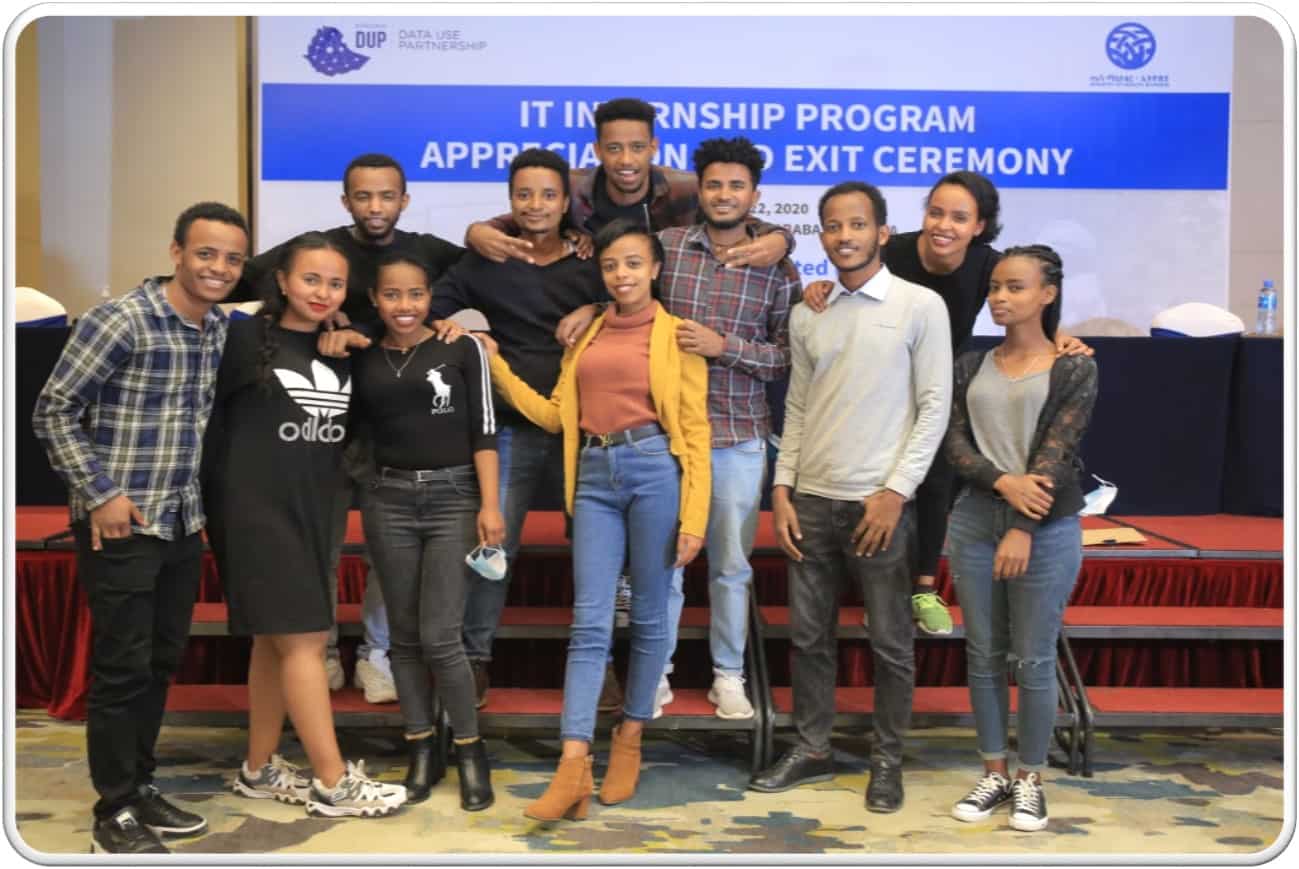 Abigiya Kelbesa youth IT internship program participants.