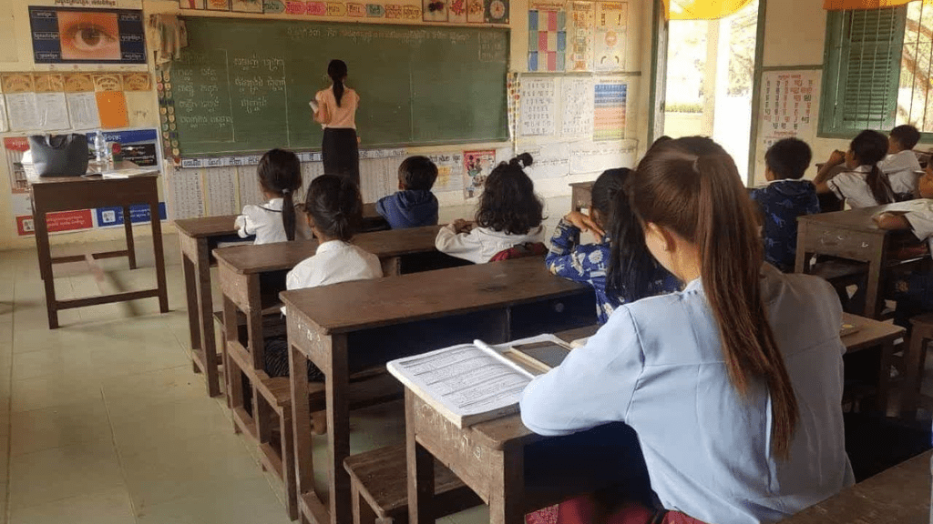 A classroom in Cambodia