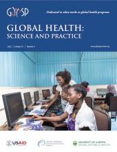 Front cover of Global Health: Science and Practice, Vol. 10, No. 3