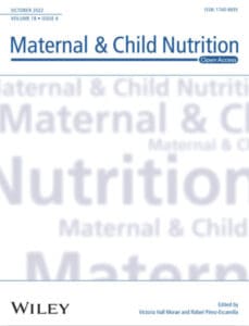 Cover page of the Maternal and Child Nutrition Journal