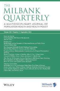 Front cover of Milbank Quarterly