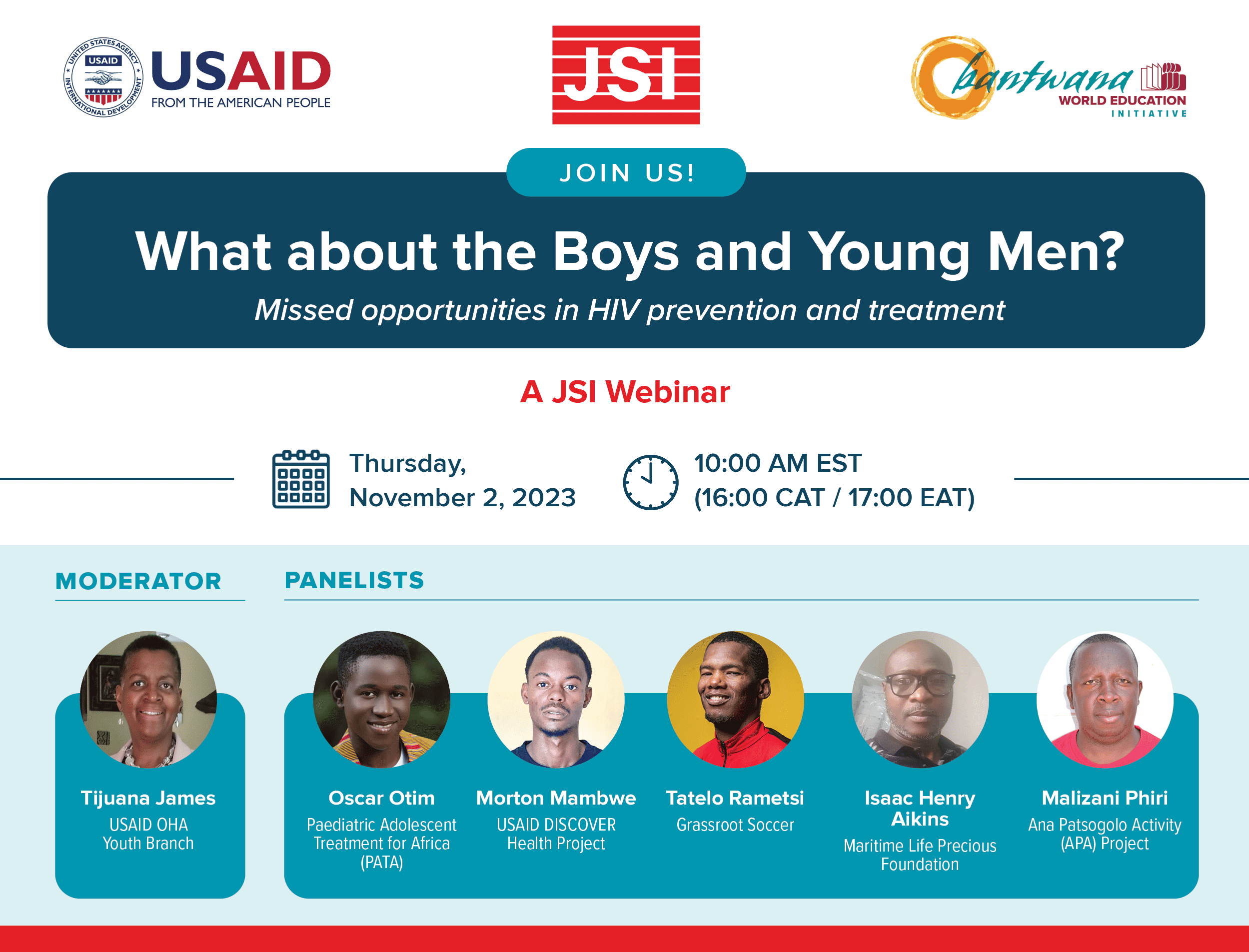 Webinar: What about the Boys and Young Men? Missed opportunities in HIV prevention and treatment