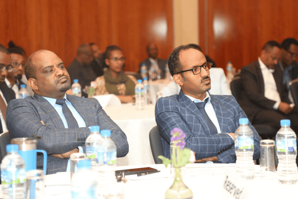 H.E. Dr. Ayele Teshome, state minister of MOH (left) and Wubshet Denboba, DUP project director (right) at DUP 2.0 launch.