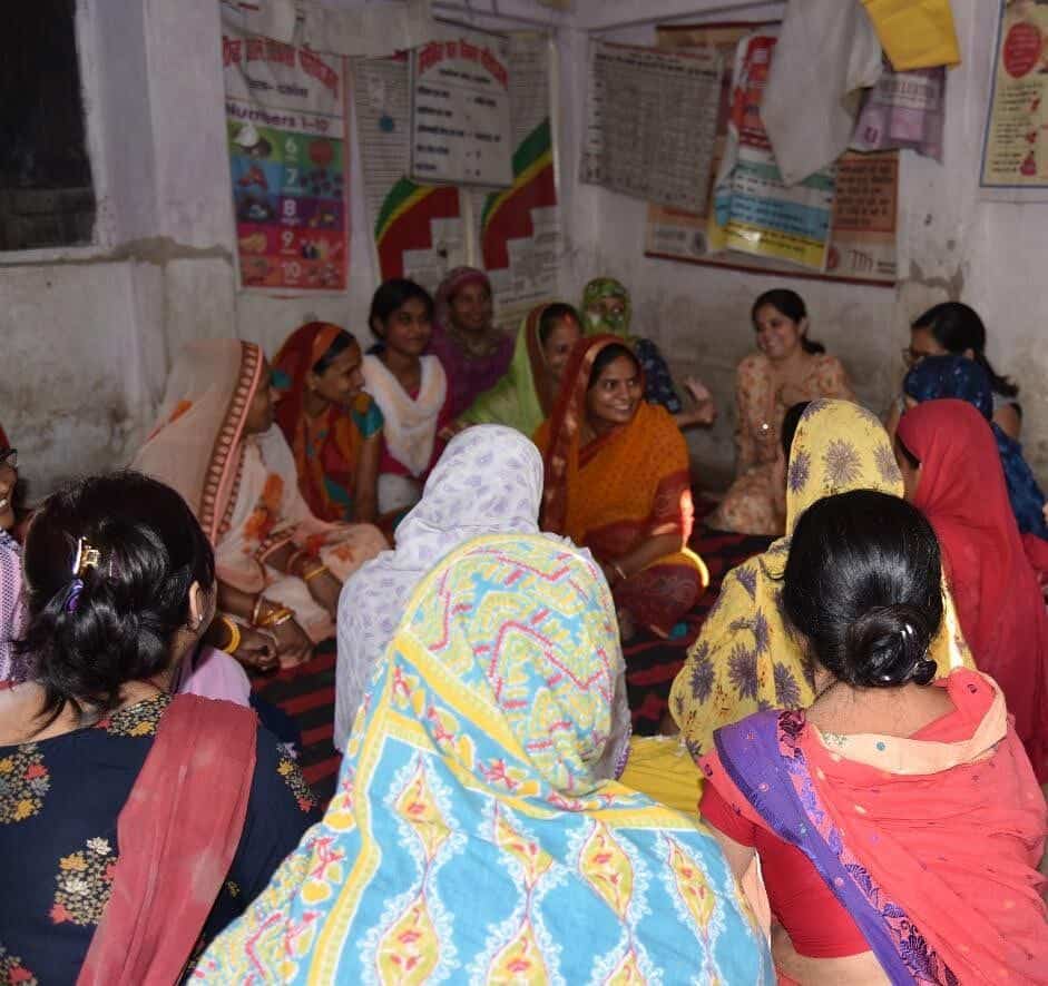 Thirteen women gather at a local Anganwadi Centre for their monthly Mahila Arogya Samiti meeting on a bustling Tuesday evening.